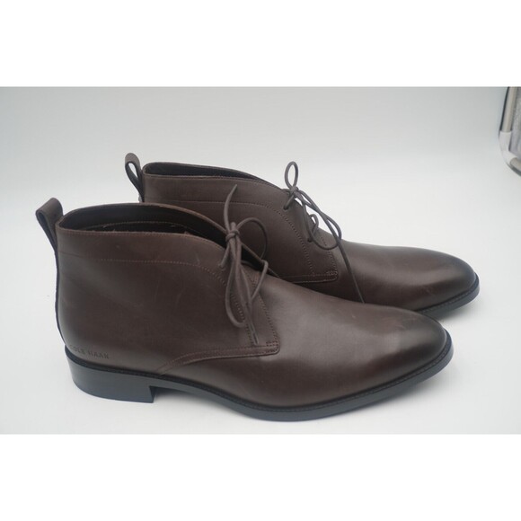 Cole Haan Men Hawthorne Chukka Brown Boot, Water Resistant, Slip-On Size 11.5 M. - Picture 3 of 10